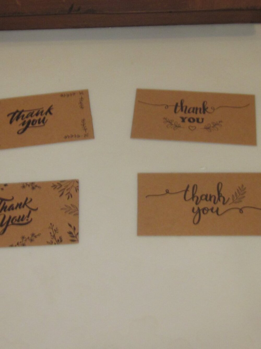 Kraft Paper Thank You Cards 100